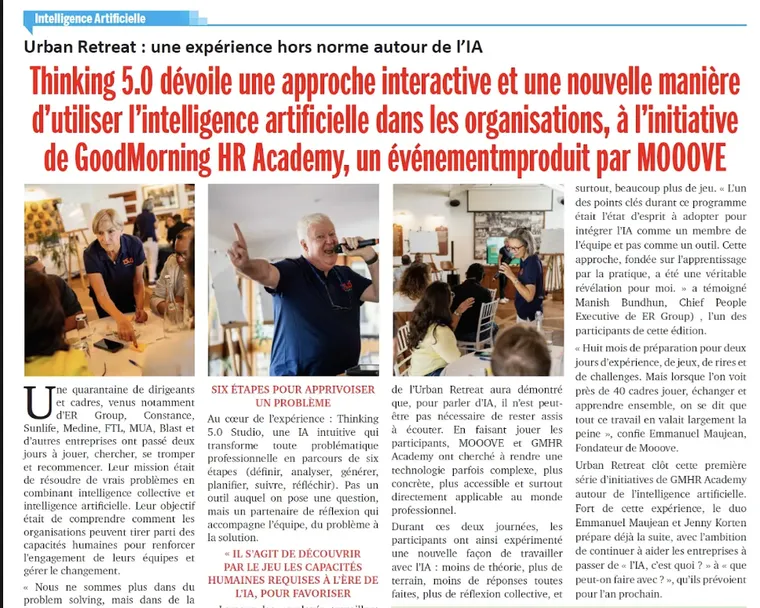 Coupure de presse : Urban Retreat : une expérience hors norme autour de l'IA Coupure de presse : Urban Retreat : une expérience hors norme autour de l'IA